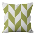 Modern olive green and white geometric chevron pattern square soft plush cushion cover - Chevron Pattern (crd77-8) / 45X45 Single-sided Short Plush Without Core