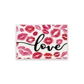 Set de table rectangulaire Saint-Valentin avec baisers rouges et texte Love - CD31-10
