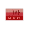 Set de table rectangulaire Love Delivery avec dégradé rouge et texture tissu - CD31-13