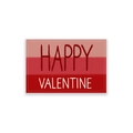 Set de table rectangulaire de la Saint-Valentin avec dégradé rouge et texte Happy Valentine - CD31-14