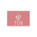 Set de table rose en tissu avec motif cœur blanc et texte YOU romantique - CD31-19