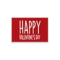 Set de table rouge de la Saint-Valentin avec texte blanc et bords surpiqués blancs - CD31-23