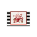 Set de table Saint-Valentin avec cupcakes à l'aquarelle et motif de cœur Love - CD31-35