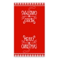 Asciugamano natalizio rosso in microfibra con zampe di gatto e Merry Christmas - 45*66cm / Natale con Impronta Rossa (CSJ1-11)