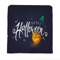 Halloween decorative linen chair cover with Happy Halloween print and pumpkin motif - Colorful Polka Dot Pumpkin Witch Hat Style (YTM2-5)