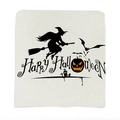 Halloween throw pillow cover made of linen fabric with witch and pumpkin silhouette - Witch Bat Tombstone Pumpkin Style (YTM2-9)