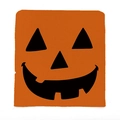 Halloween chair cover with orange pumpkin jack-o-lantern face print on woven fabric - Ytm2-20 / 49*58cm