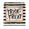 Halloween Trick or Treat chair cover with orange borders and black white stripes - Ytm2-29 / 49*58cm