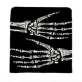 Halloween chair cover with white skeleton hands print on black linen fabric decoration - Ytm2-33 / 49*58cm