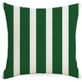 Square St. Patrick's Day pillow cover with dark green and cream white vertical stripes - Vertical Stripe Style (YMD13-3) / 45x45cm Single Side (No Inner)