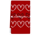 Absorbent red kitchen towel with I love you print and heart patterns for couples - Red I Love You Pattern (VKT003-3) / 40x60cm