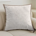 French cream style square throw pillow cover with vintage gray floral patterns - 45cmx45cm / Morris Vintage Floral (XMS70-9)