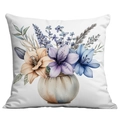 Fodera per cuscino pasquale con motivo acquerello di lavanda e gigli per divano - Design Vaso di Fiori Acquerello (CDR24-26)