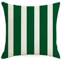 Saint Patrick's Day green and white striped pillow cover in durable canvas fabric - Green Stripes Pattern (DYM24(9)-4) / 45*45cm (Insert Not Included)