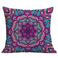 Ethnic mandala geometric cushion cover with vibrant colorful bohemian floral patterns - Mandala Style 7 (CDR50-7) / 45x45cm
