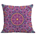 Ethnic bohemian mandala pillow cover with colorful geometric abstract floral art pattern - Mandala Style 12 (CDR50-12) / 45x45cm