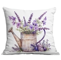 Fodera per cuscino pasquale con lavanda e uova viola in stile acquerello - Annaffiatoio alla Lavanda e Uova (CDR24-6)