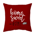 Funda de cojín nórdica minimalista en rojo oscuro con texto Home Sweet Home y flecha corazón - Estilo Letras Home Sweet (CDR99-4) / Felpa Corta Una Cara Sin Nucleo