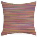 Modern square pillowcase with multi-colored horizontal stripes in pink and blue tones - Multicolor Horizontal Stripes (DYM31-16)
