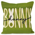 Paashaas en hunny print linnen kussensloop in grasgroen voor vakantiefeest bank decoratie - Groen Overlappende Letter Konijn (DYM22-3) / 1 stuk