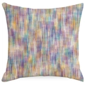 Square cushion cover featuring colorful vertical abstract stripes in a modern artistic style - Abstract Colored Stripes (DYM31-18)