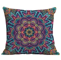 Ethnic bohemian mandala cushion cover with vibrant colorful geometric pattern print - Mandala Style 5 (CDR50-5) / 45x45cm