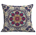 Ethnic bohemian mandala pillowcase with colorful geometric abstract art pattern - Mandala Style 26 (CDR50-26) / 45x45cm