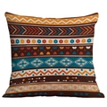 Fodera per cuscino quadrata boho con motivi geometrici colorati e silhouette di farfalle - Farfalla a Strisce Multicolore (CDR49-3)