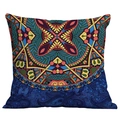 Housse de coussin mandala bohème et paisley avec motifs ethniques géométriques colorés - Mandala Détaillé (CDR49-7)