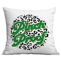 Fodera per cuscino San Patrizio bianca con motivo leopardato verde Pinch Proof - Stile Leopardato Tondo Pinch Proof (CDR97-20)