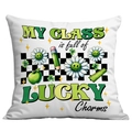 Fodera per cuscino San Patrizio con trifoglio verde e margherita per decoro divano - Stile Scuola Full of Lucky Charms (CDR97-22)
