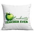 Fodera per cuscino San Patrizio con mela verde e stampa Luckiest Teacher Ever - Stile Mela Verde Luckiest Teacher Ever (CDR97-26)