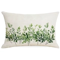 Leinen Kissenbezug mit Eukalyptusblatt-Muster für Sofa und Schlafzimmer Dekoration - 30x50cm