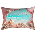 Tropical pink beach and ocean shell 3D print pillowcase for sofa home decor - 30*50cm / Beach Shell Landscape 12 (CDR287-12)