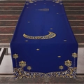 Dark blue Ramadan table runner with golden moon and stars pattern for home decoration - Table Runner (YMD312-3)