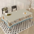 Bohemian rectangle tablecloth with vintage geometric patterns and diamond lattice motif - 40*60cm Brushed Fabric / Grey Geometric Lattice (ZB689-7)