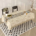 Bohemian style rectangular tablecloth in beige with elegant floral and geometric patterns - 40*60cm Brushed Fabric / Beige Elegant Floral (ZB689-8)