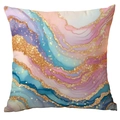 Pink gold marble texture decorative pillow cover with abstract glitter pattern - Purple Glitter Quicksand Pattern (CDR293-4)