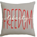Kissenbezug zum Unabhängigkeitstag mit FREEDOM-Aufdruck für Sofa und Wohnzimmer - 45*45cm Leinen Einseitig Ohne Füllung / FREEDOM Liberty Stil (DYM290-4 (3))