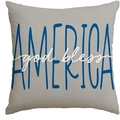 Independence Day Kissenhülle mit God Bless America Schriftzug auf Leinenstoff - 45*45cm Leinen Einseitig Ohne Füllung / AMERICA God Bless Stil (DYM290-4 (2))