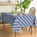 Tischdecke zum Unabhängigkeitstag mit blau-weißem Gitter und Sternenmuster - Gingham Roter Stern (ZB690-2) / Extra Klein (Gebürstet)