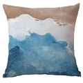 Housse de coussin aquarelle abstraite avec motif de plage et mer sur toile - Motif Abstrait (CDR280-1) / 45*45cm Polyester Simple Face Sans Insert