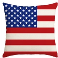 Linen Independence Day pillow cover featuring a classic American flag stars and stripes design - Stars and Stripes Style (DYM290-3(4)) / 45*45cm Linen Single Sided Without Core