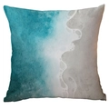 Housse de coussin moderne avec motif vagues océaniques et texture de sable - Motif Abstrait (CDR280-4) / 45*45cm Polyester Simple Face Sans Insert