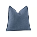 Donkerblauwe chenille kussensloop met een getextureerd visgraatmotief voor bank - 50*50CM / Donkerblauw