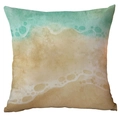 Federa per cuscino in tela con onde del mare acquerellate astratte e spiaggia - Motivo Astratto (CDR280-5) / 45*45cm Poliestere Lato Singolo Senza Inserto