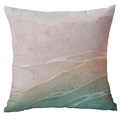 Fodera per cuscino astratta oceano acquerello viola e teal per decorazione divano - Motivo Astratto (CDR280-15) / 45*45cm Poliestere Lato Singolo Senza Inserto
