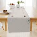 Rectangular table runner with green and gold Islamic geometric floral patterns - CRD69-7 (Table Runner)
