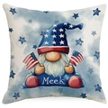 Square American Flag Gnome cushion cover for Independence Day with starry background - 45x45 / Flag Gnome Style (DYM303-3)