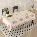 Mother's Day tablecloth with Thanks Mom print and floral design for home dining - 40x60cm Brushed Fabric / English Testimonial (ZB691-9)
